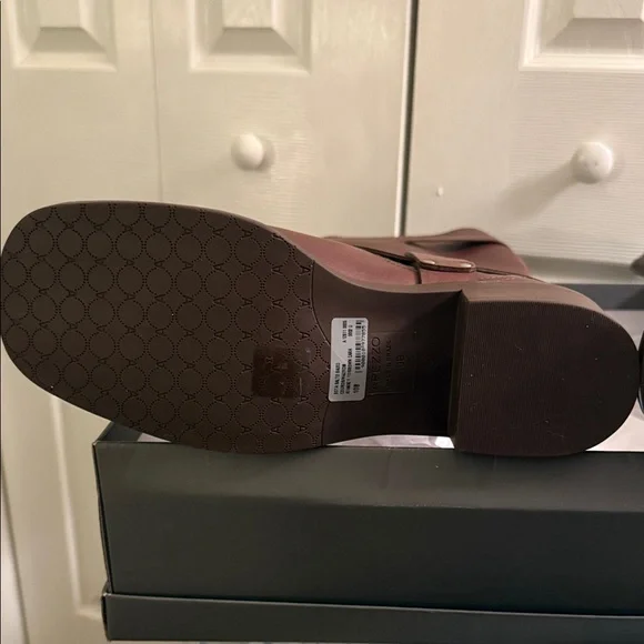 AREZZO Brown Leather Knee-High Boots - Picture 7 of 8